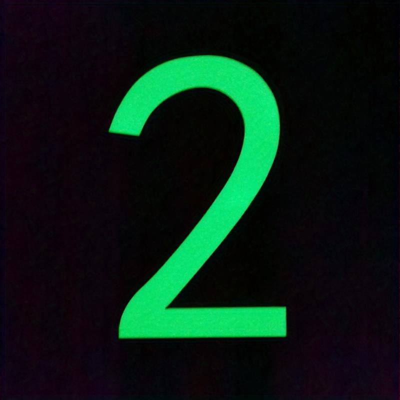 1pc Luminous Wall Sticker, Number Self-Adhesive Door Stickers, Home Decoration Stickers, Removable Door Number Stickers