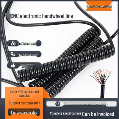 Retractable Spring Spiral Signal Line for Electronic Handwheel (12-21 Core)
