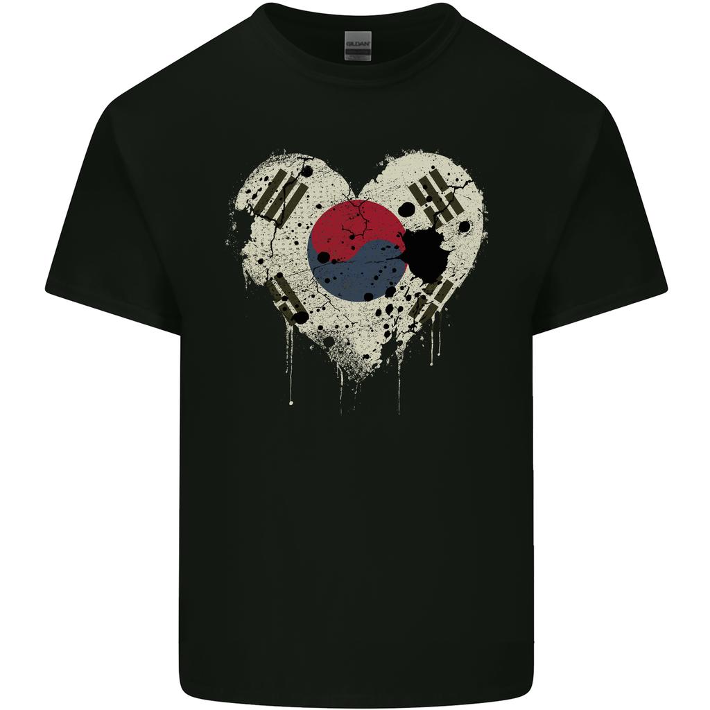 Love South Korea Flag Korean Day Football Unisexs Light Cotton TShirt