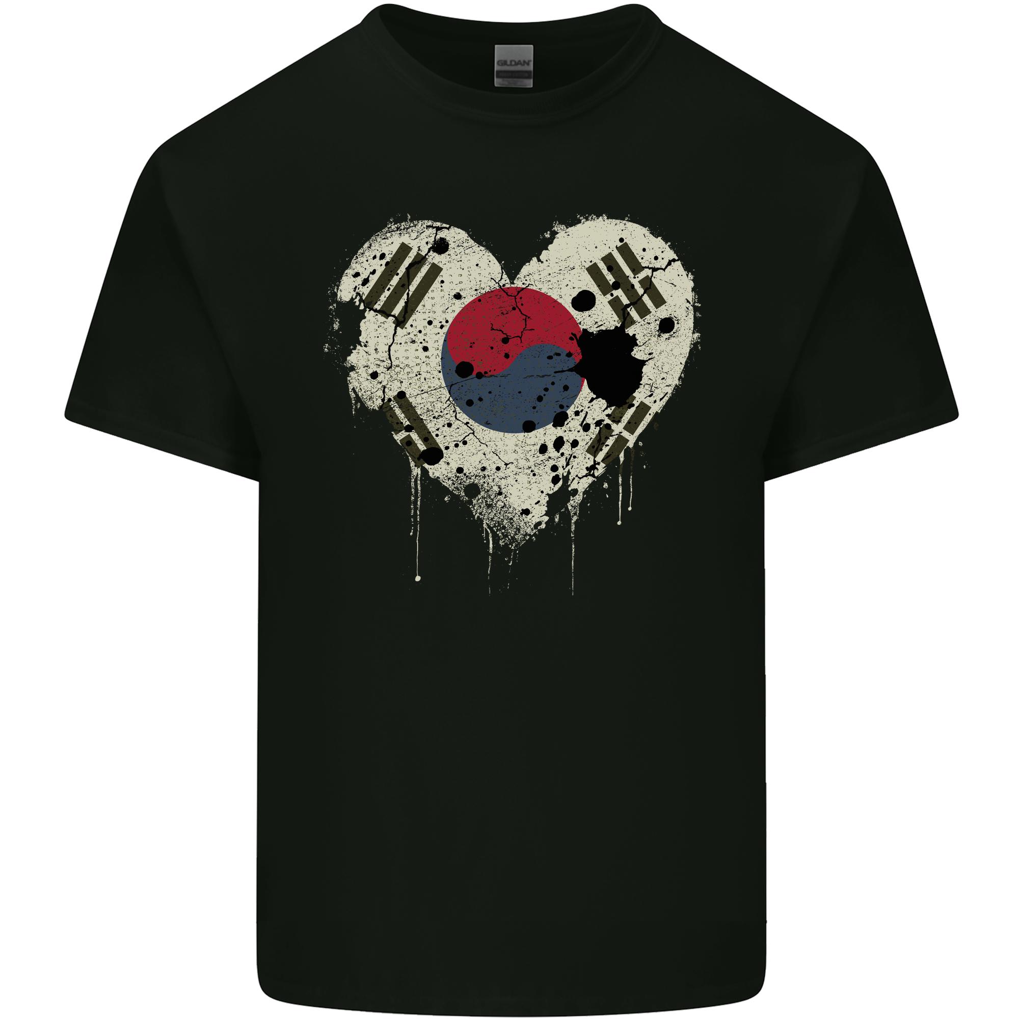 Love South Korea Flag Korean Day Football Unisexs Light Cotton TShirt S