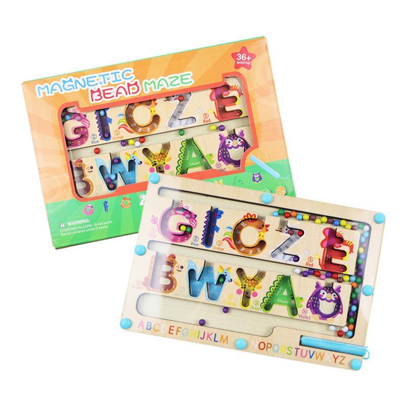 Children's Magnetic Counting Color Classification Board Color Classification Magnetic Pen Ball Shifting Game Puzzle Early Education Play