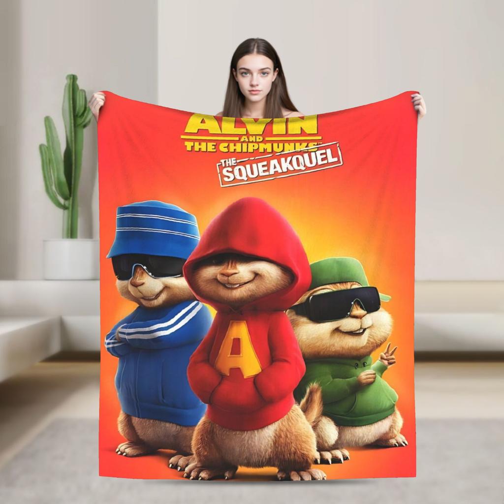 Alvin and the Chipmunks Blanket Multi-size Cozy and Lightweight  Throw Blankets for Couch Sofa and Bed