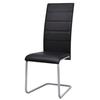 VidaXL 2x Chaise de Salle à Manger Cantilever Noir Chaises à Manger Cuisine 242289