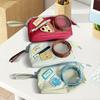 Astuccio carino con cuciture a contrasto Astuccio multistrato di grande capacità Astuccio fai-da-te Borsa per il dolore delle ragazze