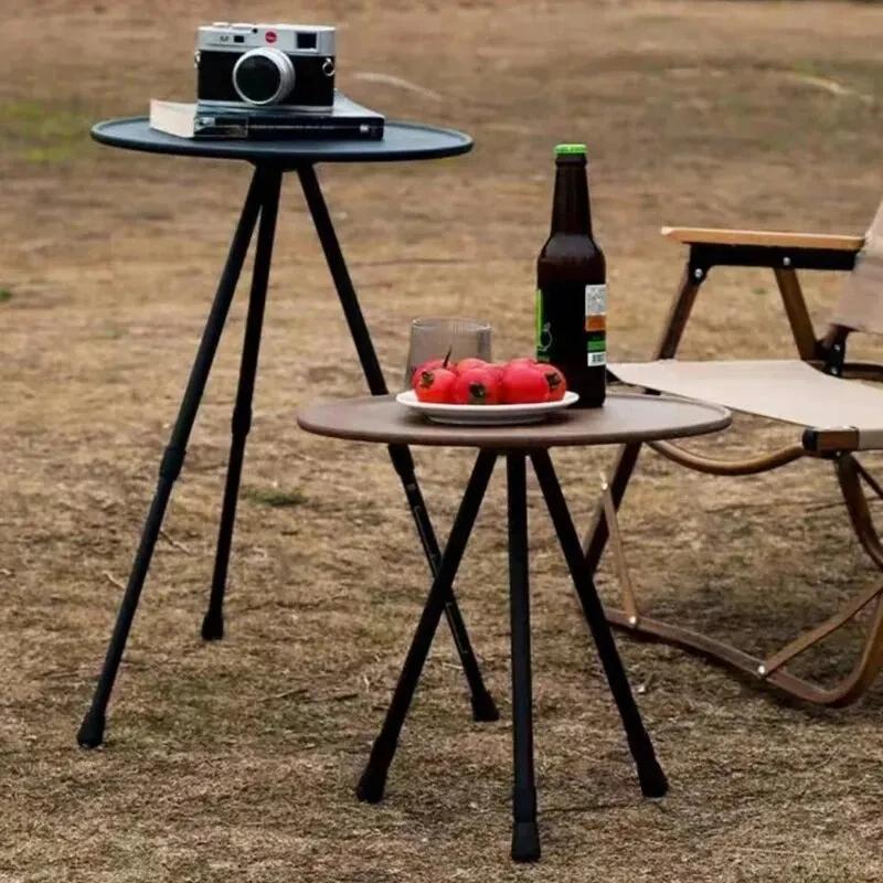 Outdoor Kleiner runder Tisch Camping Freizeit Ultraleicht Tragbar Picknick Gartentisch, Kaffeetisch, Teetisch, Esstisch
