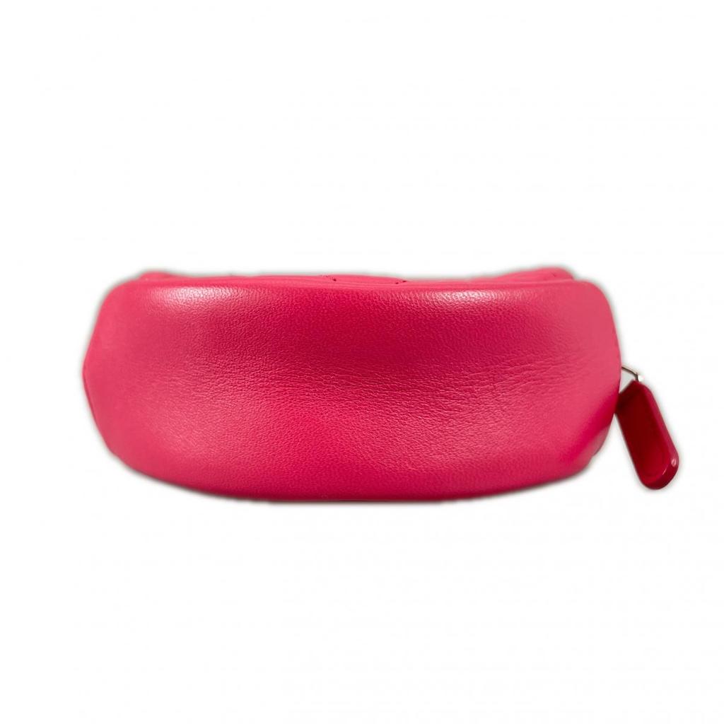 Chanel COCO Mark Matelasse Round Mini Shoulder Bag Lambskin Pink Women A70657 Used
