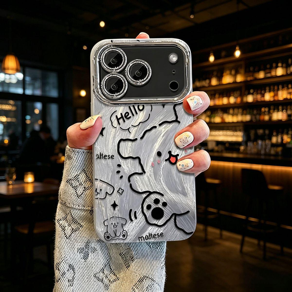 

Compatible with iPhone 17 Pro Max case, 16 Pro Hello Puppy, 15 Pro Max, new 14 Pro lens cover. iPhone 11