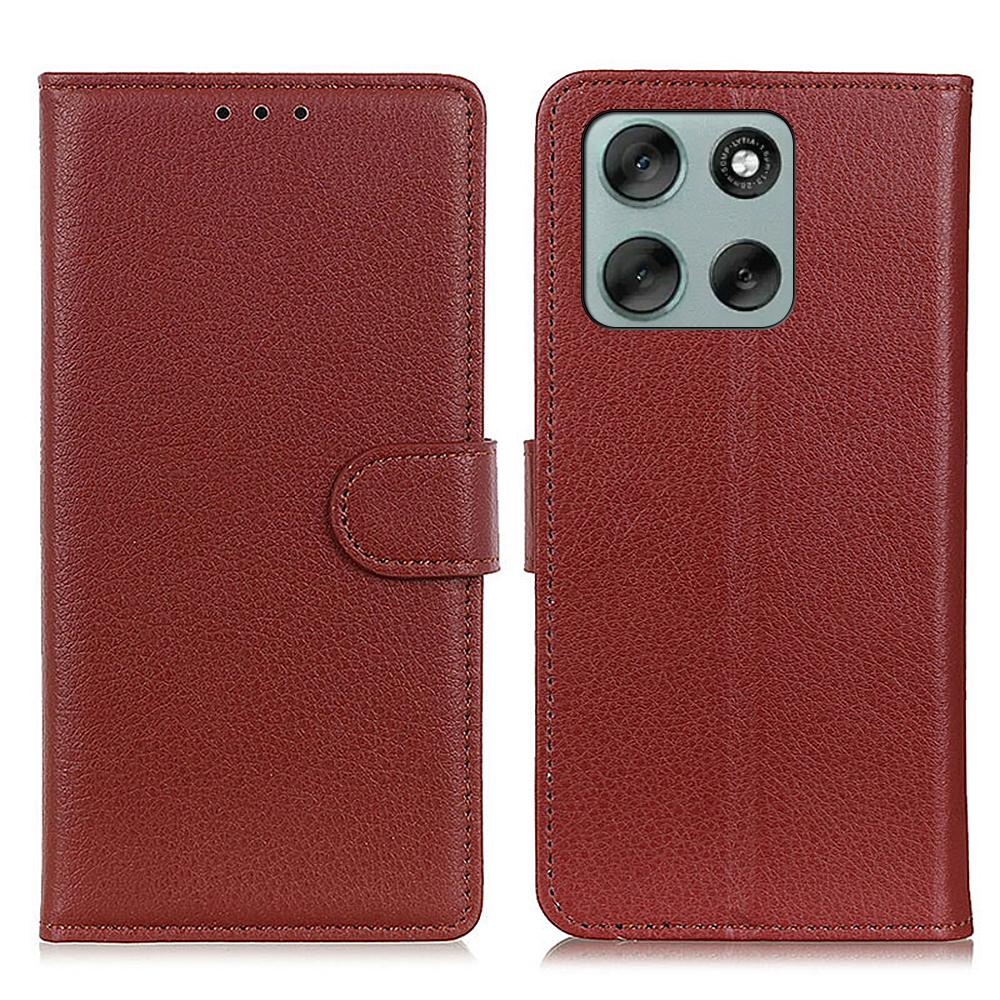 For Motorola Moto G56 5G Wallet Case PU Leather Phone Cover Litchi Texture