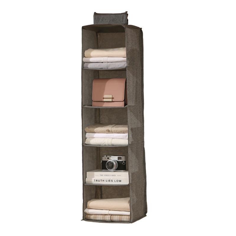 Multi-Layer Foldable Hanging Wardrobe Organizer with Dustproof Cover