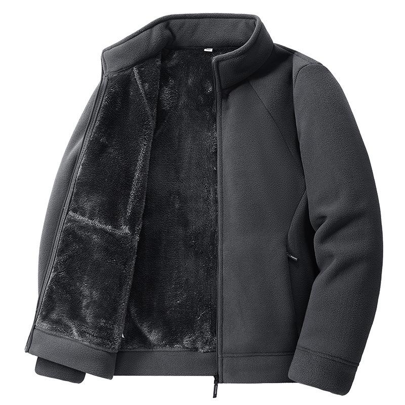Autumn and Winter Fleece Stand-up Collar Thermal Sweater Casual Versatile Ollie Fleece Couple Jacket
