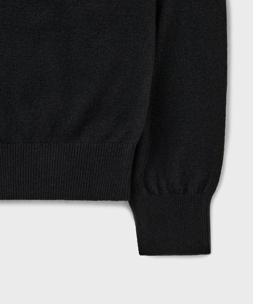 Beulaendideu Comfort Wool Henley Neck Knit [Black]