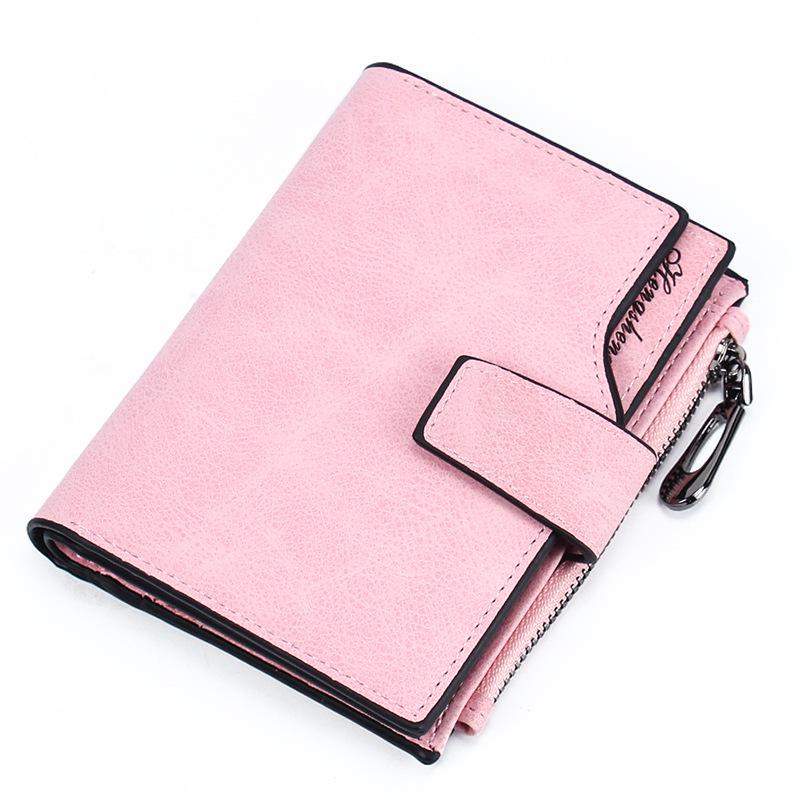 Fashion Women Wallet PU Leather Elegant Lady Wallets Hasp Zipper Design Short Coin Purse ID Card Holder