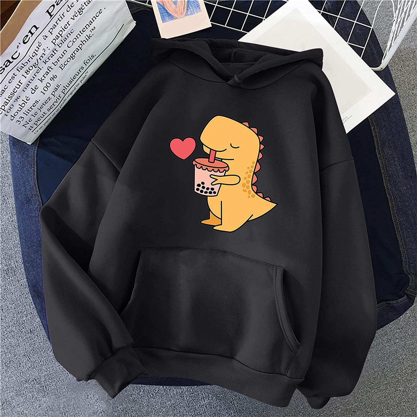 Nikitas женская модная повседневная толстовка с капюшоном и забавным принтом, свободные спортивные топы, пуловер L