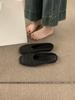 French niche breathable woven bag head half slippers women's summer wear lazy one pedal casual flat sandals shoes