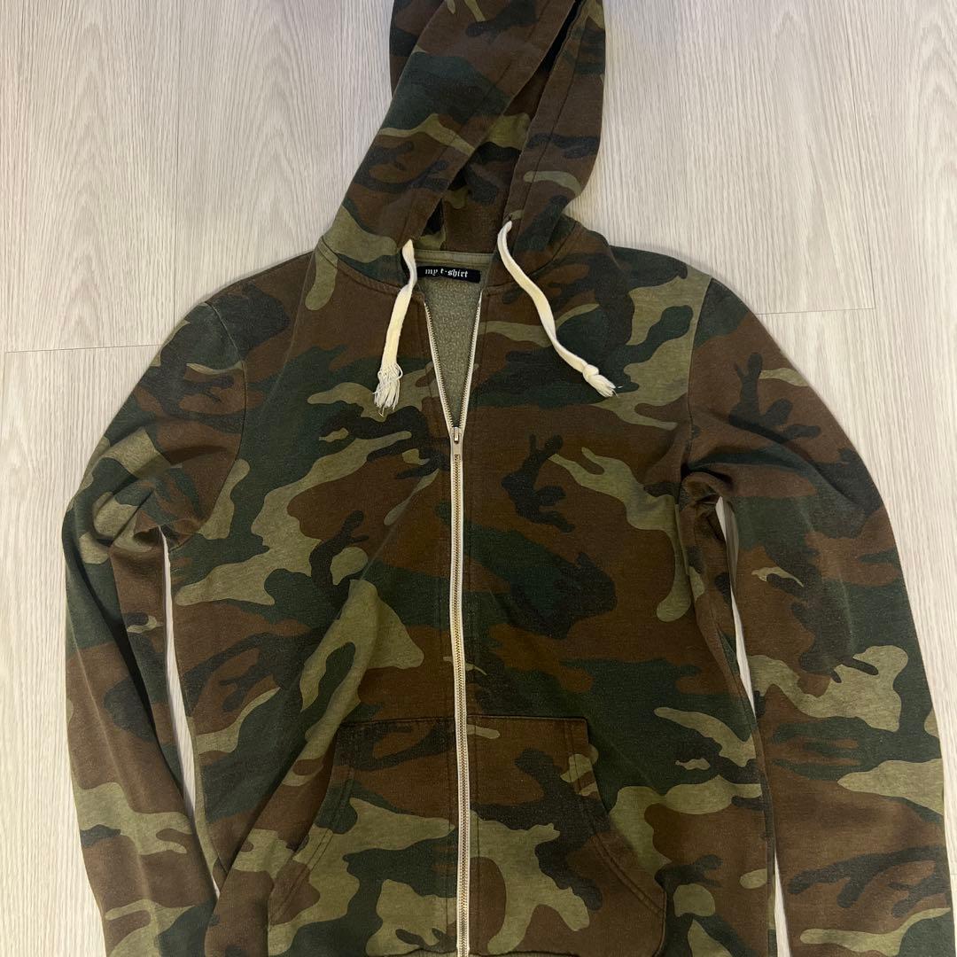 camo zip hoodie