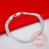 925 Sterling Silver Bracelet 5MM 18CM/20CM Braided Pattern For Women Men Fashion Chain Wedding Party Engagement Jewelry Gift
