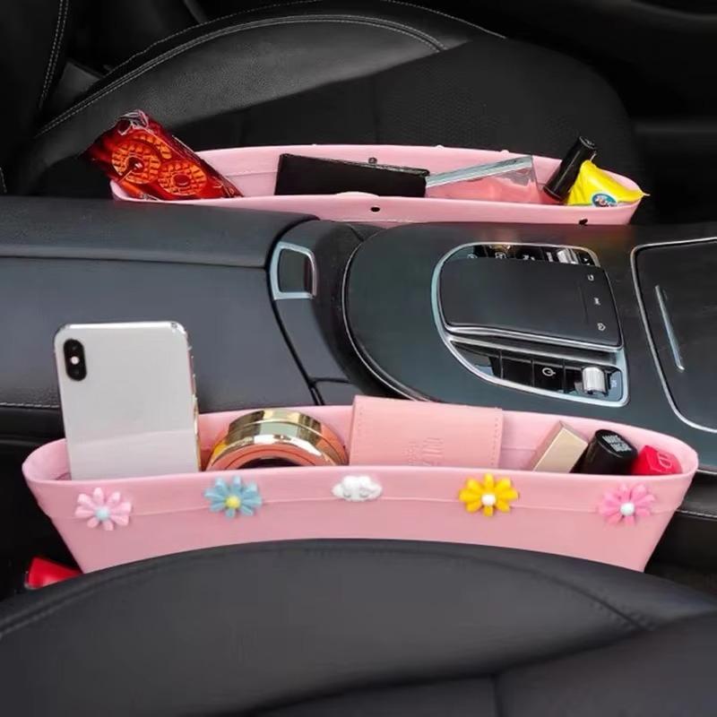 Car Storage Box Seat Organizer Mobile Phone Card Sundries Pocket Gadget Cup Drink Holder Accessories Interior