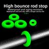 10/20/30pcs Anti-slip Fishing Rod Ring Waterproof Elastic Rod Stop Ring Clip Silicone O-shaped Ring Fishing Tool Accessories