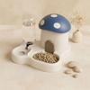 2 in 1 Mushroom Pet Automatic Feeder Large Capacity Gravity Refill Cat Water Dispenser Moisture-proof Dry Wet Separation
