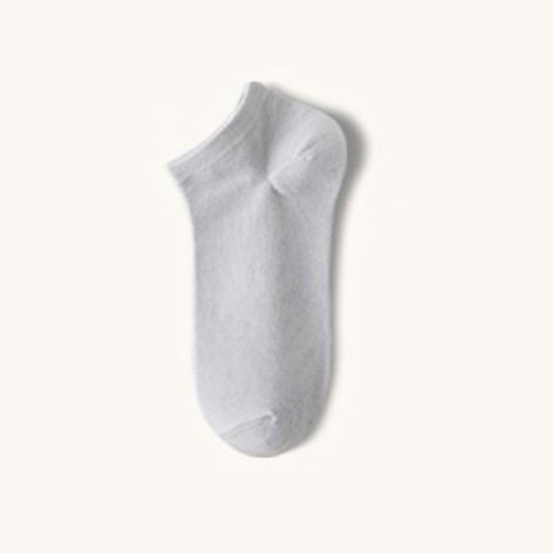 Men's Summer Pure Color Thin Style Breathable Sweat Absorbing Boneless Short Cotton Socks