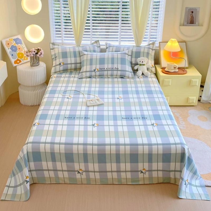 Geometric Patterns Bed Sheet Set 3Pcs Household Bedspread Pillowcases Fashion Skin-friendly Comfortable Breathable Bedding Set