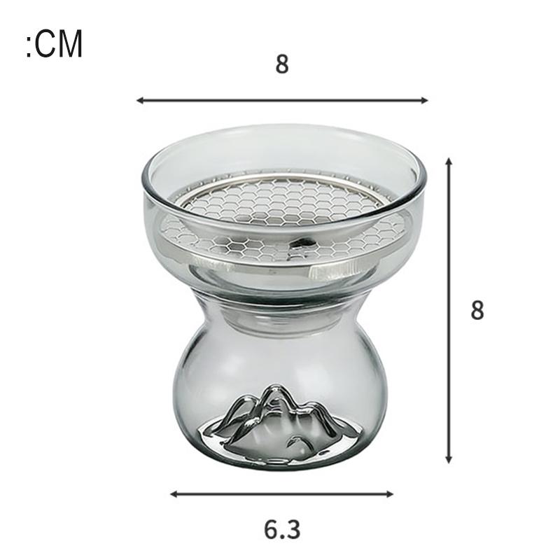 

Glass Incense Burner Mountain Incense Holder for Coil Incense and Cone Incense with Glass Ash Catcher for Meditation Yoga Spa