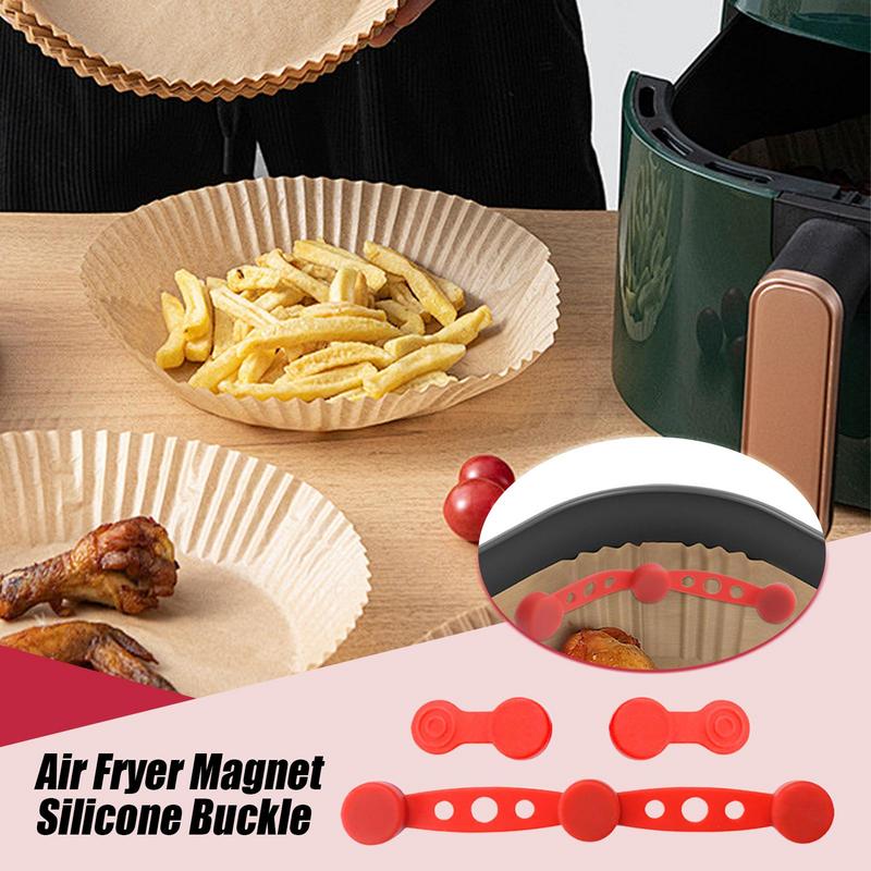 Air Fryer Magnet Silicone Buckle Air Fryer Accessories Replacement Heat-Resistant Liner Fixing Buckle for Fixing Paper Liner