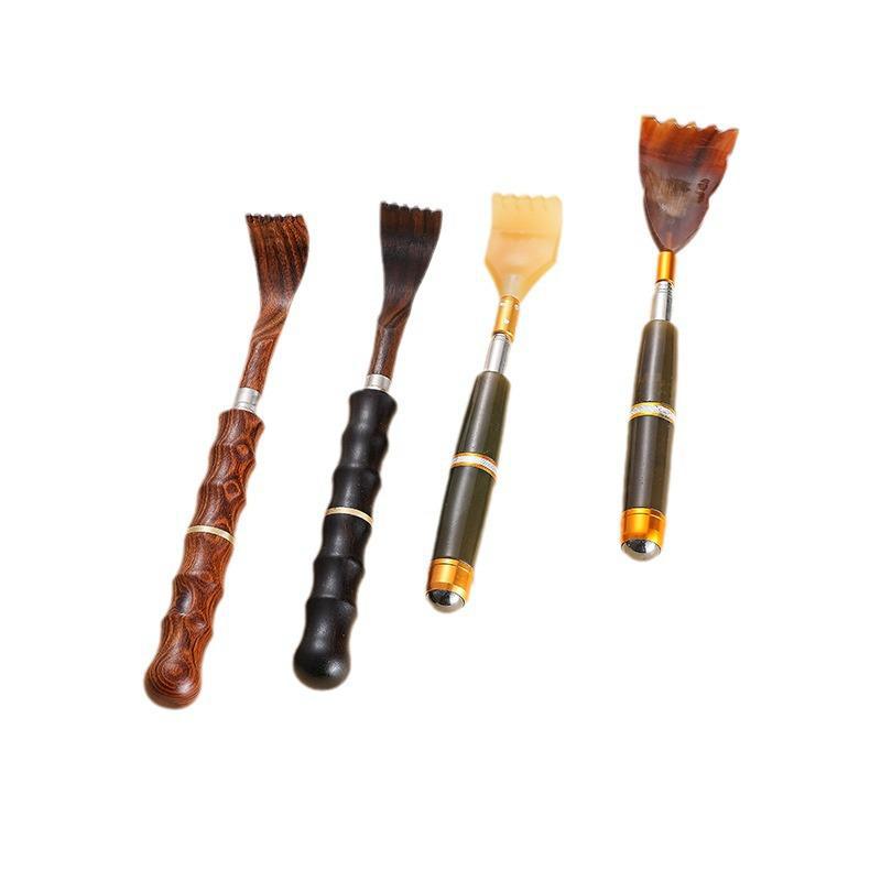 Portable Wooden & Stainless Steel Retractable Itch Scratcher