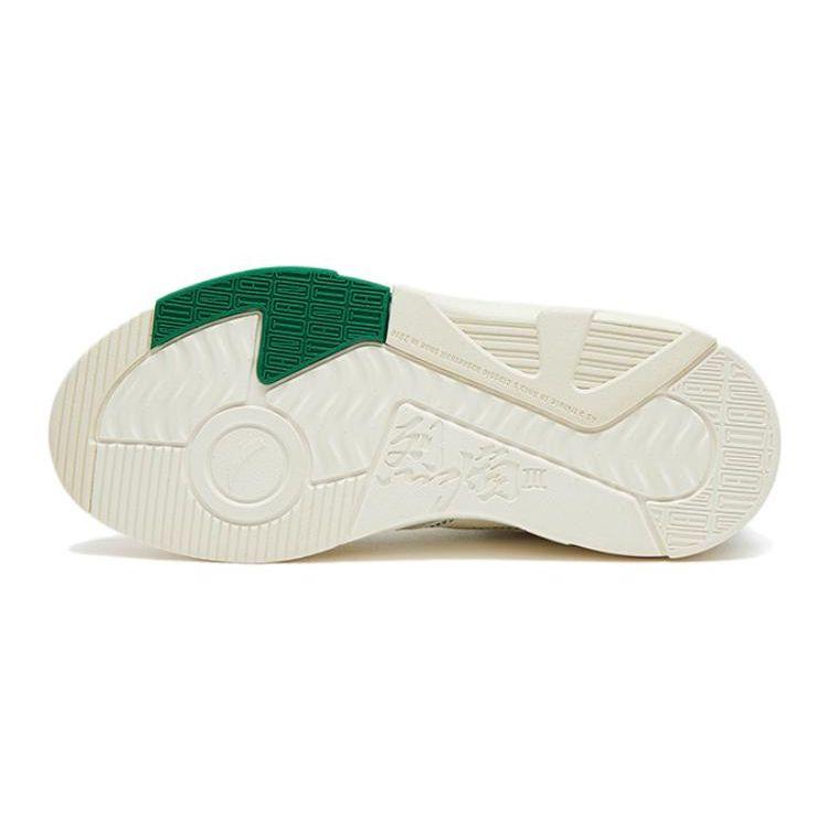 Anta Kids Non-Slip Shock Absorbing Durable Lightweight High-Top Skate Shoes Kids Skate Shoes White Green 312318008H-4