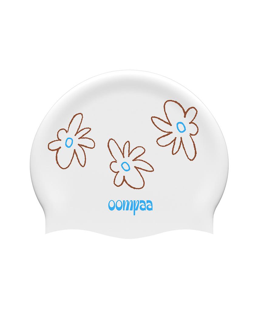 Umpa Brown Flower Swim Cap