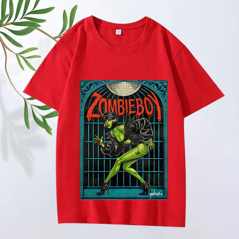 Zombieboy Essential graphics T Shirt men women Oversized 100% Cotton streetwear short sleeve Summer print Unisextops