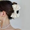 Korean Fashion Big Bow Hair Claw Ribbon Black White Two-sided Hair Clip Claw Clamp Headwear Girls Women Hair Accessories