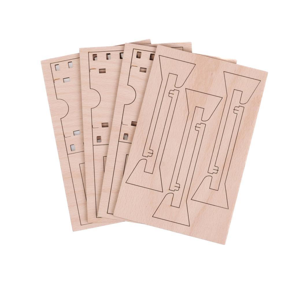 JollyLook 3-Sided Photo Frame for Instax Mini, Natural Wood, JLK008