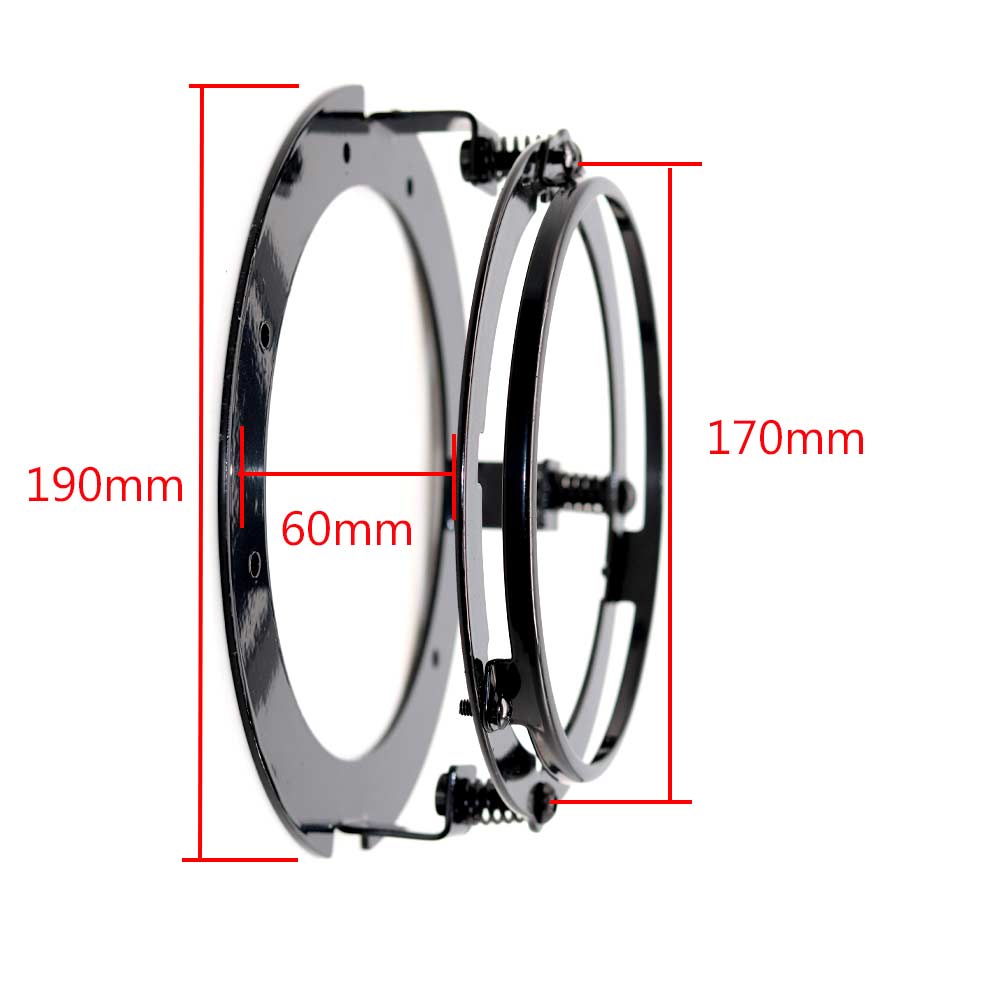 For Motorcycle Ring Mount Brackets for 5.75'' LED Headlamp 1pcs Black / Chrome 5 3/4" 5.75 Inch Headlight Bracket Kit