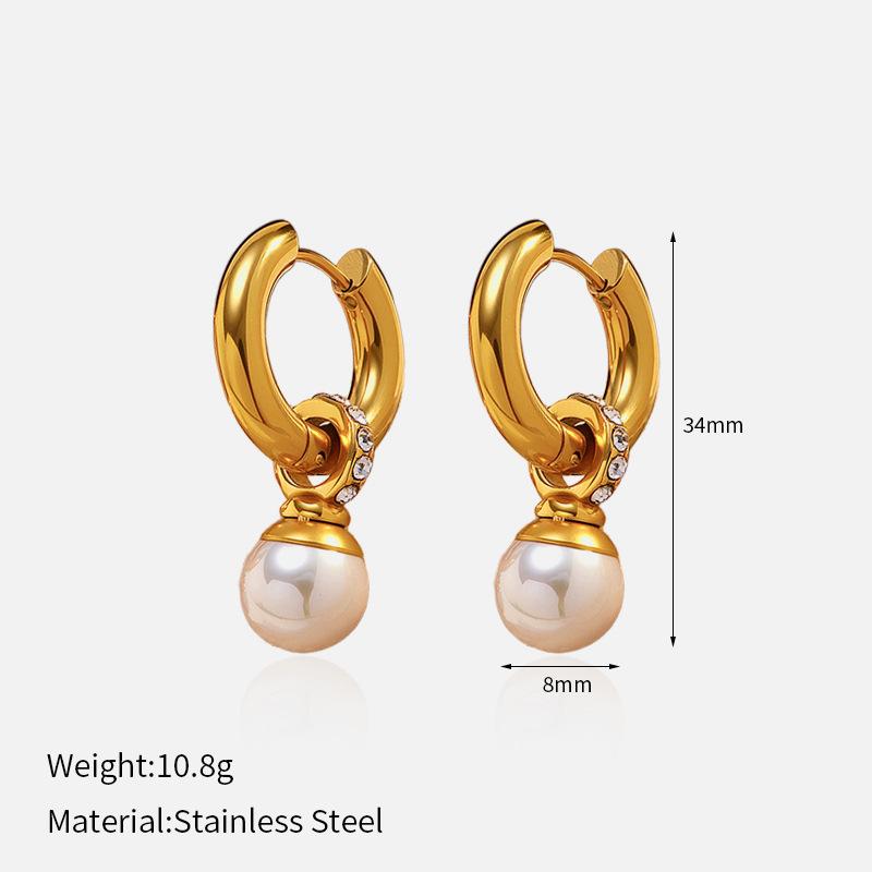 Europe United States Hot New Luxury High-End Stainless Steel Geometric Shape Earrings Multi-Style Fashion Hoop Earings