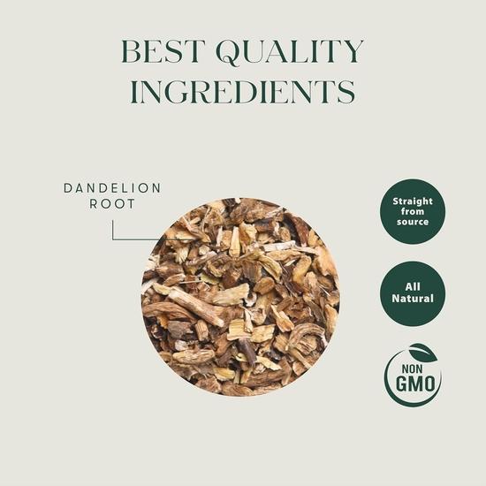 Luxmi Estates Dandelion Root Herbal Tea 50 Tea Bags (100g) Pack | USDA Certified Organic Herbal Tea | 50 Cups Bulk Pack