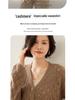 2024 Autumn/Winter Cashmere Cardigan: Button Closure, Leaf Openwork, Loose & Versatile Sweater.