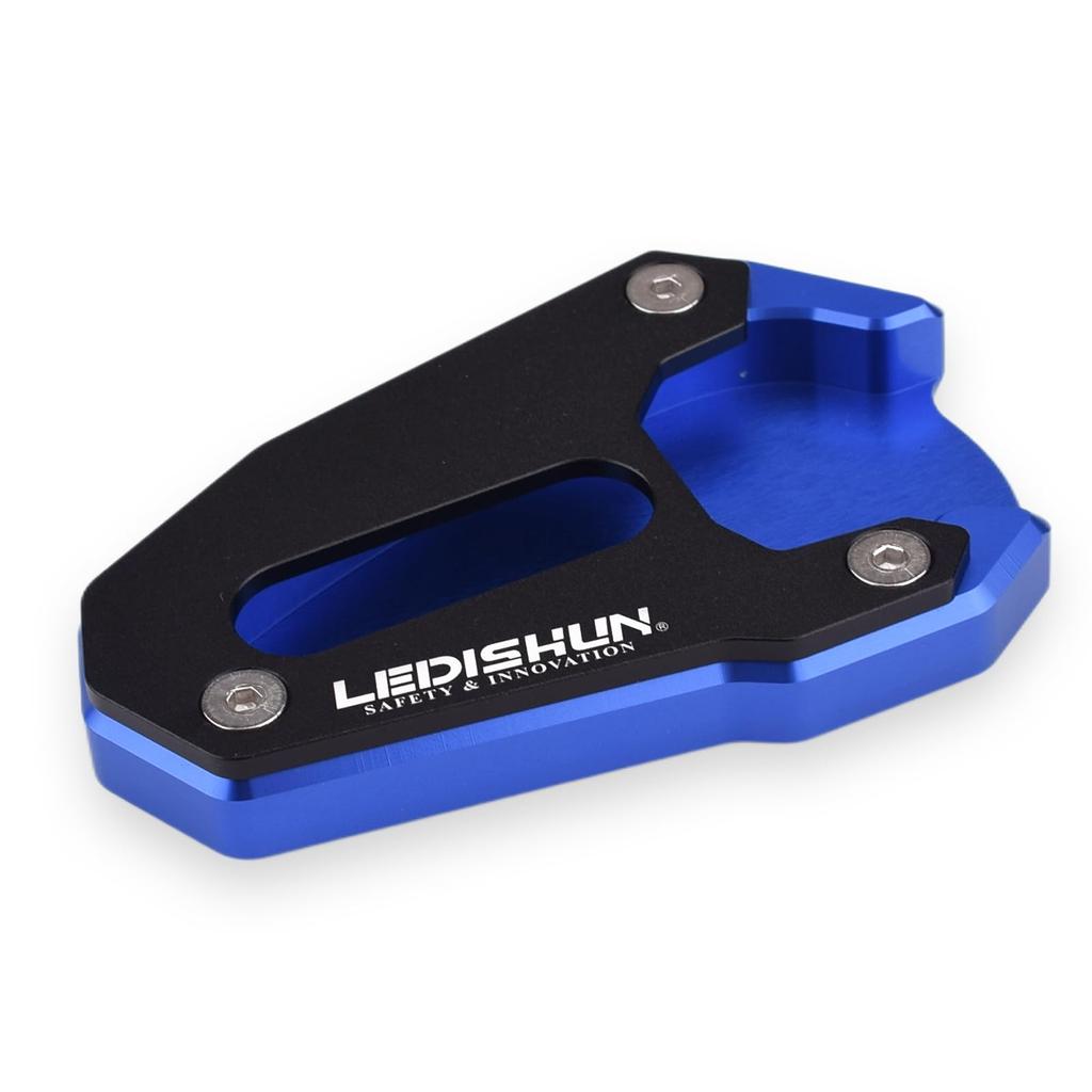 LEDISHUN Motorcycle Side Stand Plate for Suzuki SV650X (2018-2024) and SV650 (2016-2024) (Blue)