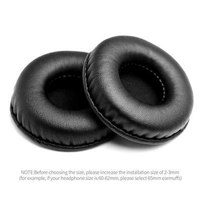 Cuscinetti auricolari di ricambio Cuscinetti auricolari in pelle PU Sostituzione per SONY/Pioneer/Sennheiser/Motorola/Razer/Panasonic/RAPOO Cuscinetti auricolari per cuffie 90 mm Nero