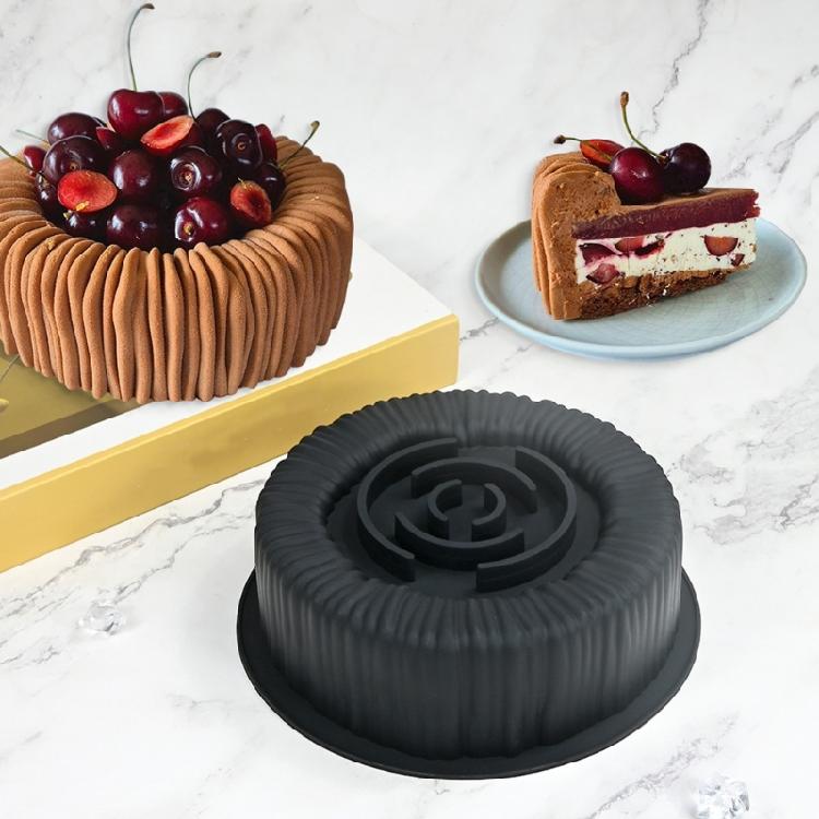 Hitzebeständige Silikon-Mousse-Kuchenformen Zylindrische Spirale Schokoladen-Backformen Kreative Dessertform