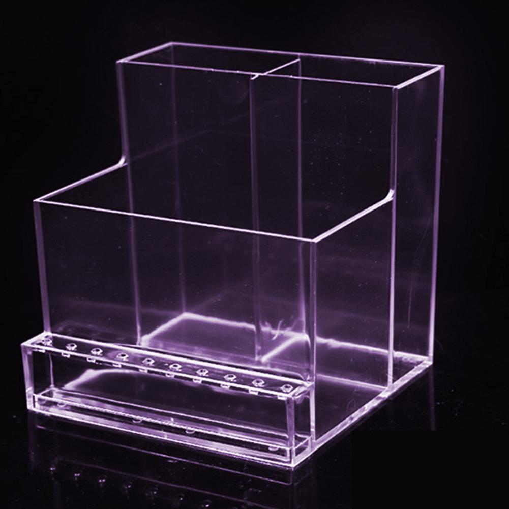 Plastic Nail Bits Grinder Storage Rack Transparent 3 Row 10 Holes Empty Machine Organizer Drill Machine Organizer Stand Display