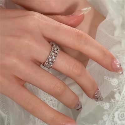 Minimalist Meteor Zircon Adjustable Open Rings For Women Fashion New Jewelry Accessories Gift Party Daily Anillos