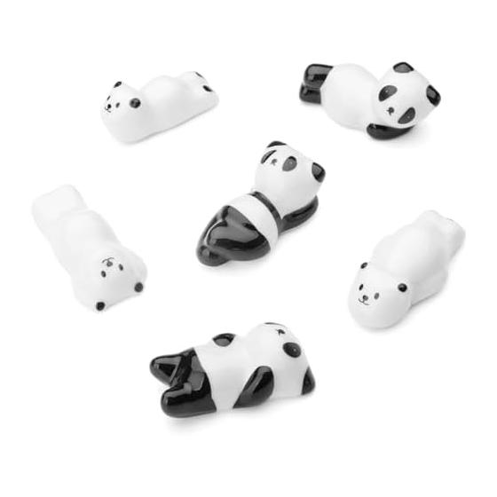 Panda Polar Bear Chopstick Rests, 6-Piece Set, Cute & Stylish Ceramic Animal Tableware