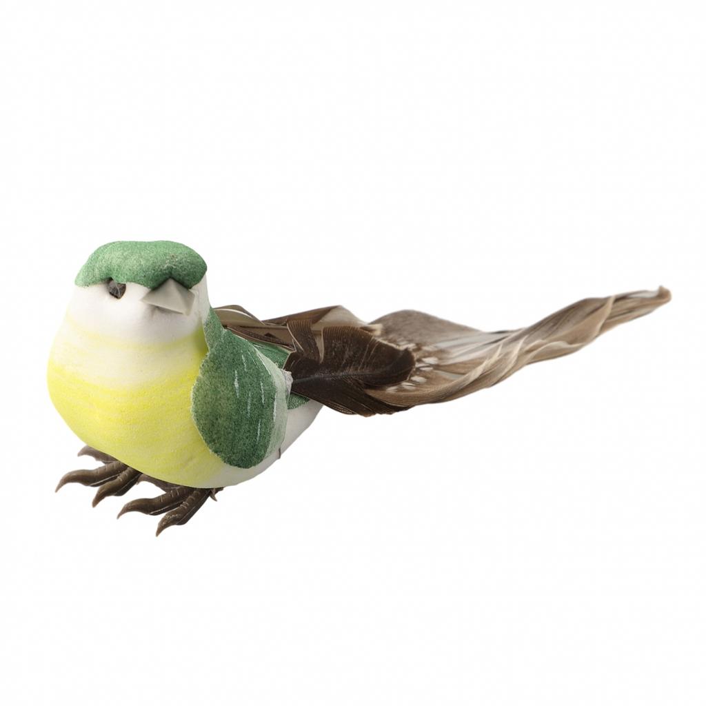Perched Artificial Bird Fake Feather Simulation Miniature Garden Decoration