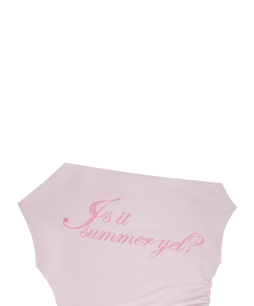 LUVISTRUE Sm Glitter Offshoulder Tee(Pink)