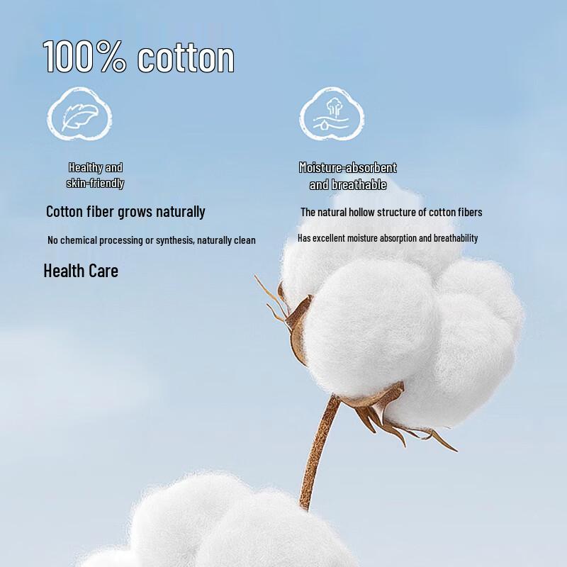 Yiershuang Women's Pure Cotton Antibacterial Short Sleeve T-Shirt