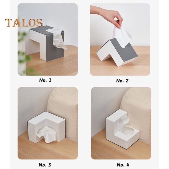 Moderne Kosmetiktücherbox mit doppelseitiger Nutzung, leicht zugänglich, für den Schreibtisch, Dekoration