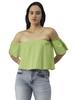 Moomaya Cotton Printed Off-Shoulder Top Summer Wear Crop Top For Women