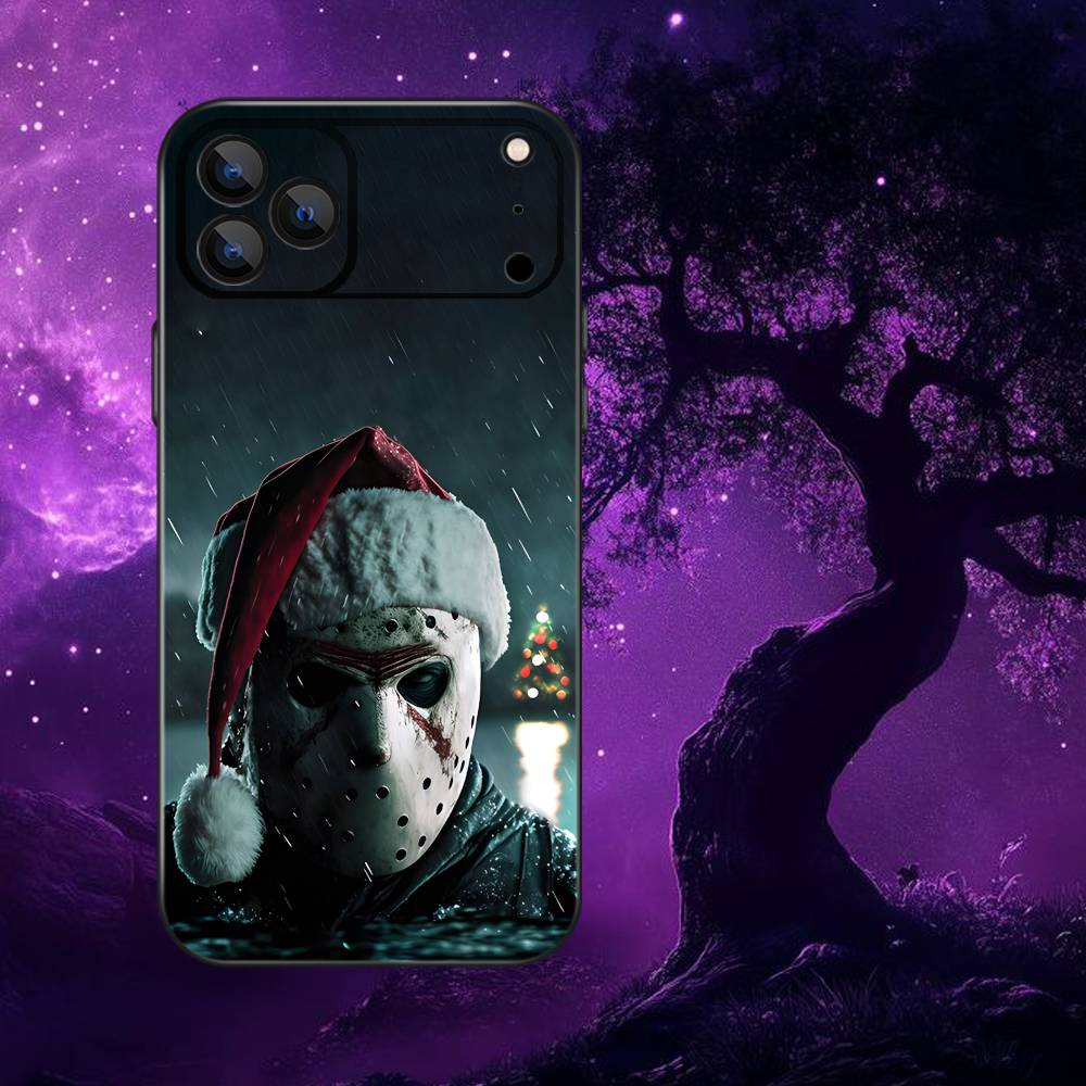 Film Horror J-Jason Voorhees Phone Case For iPhone 17,16,15,14,13,12,Pro,Max,Plus,E,SE4,Air,Mini Black Soft Box