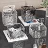 Water Ripple Laundry Pods Container Waterproof Large Capacity Clear Storage Box Multipurpose Pop-Up Lid Desktop Trash Can